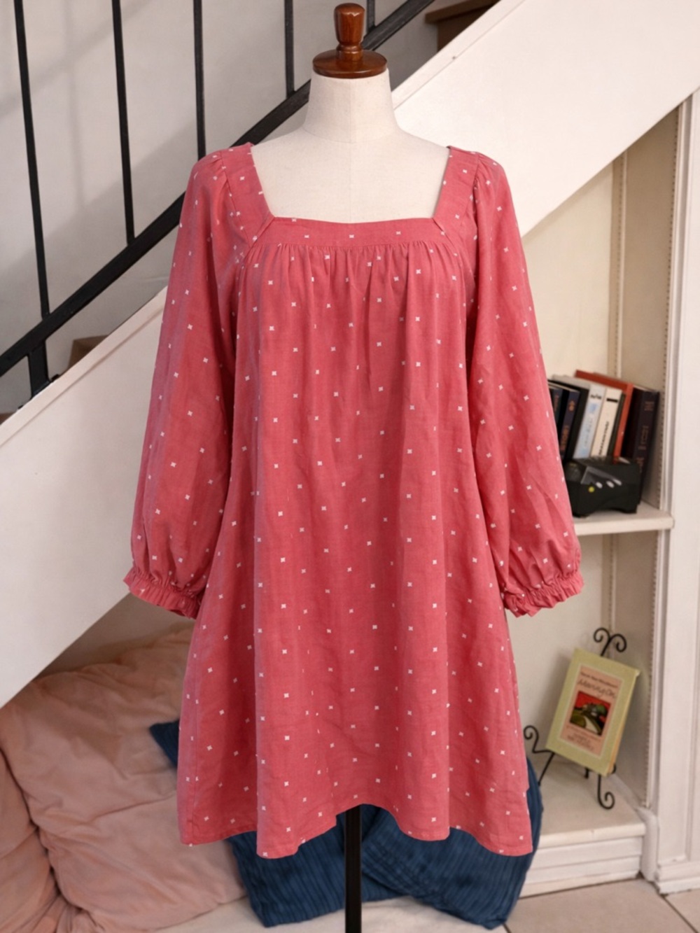 🌸 Old Navy Coral Peasant Dress XXL – Flowy & Lightweight 🌸